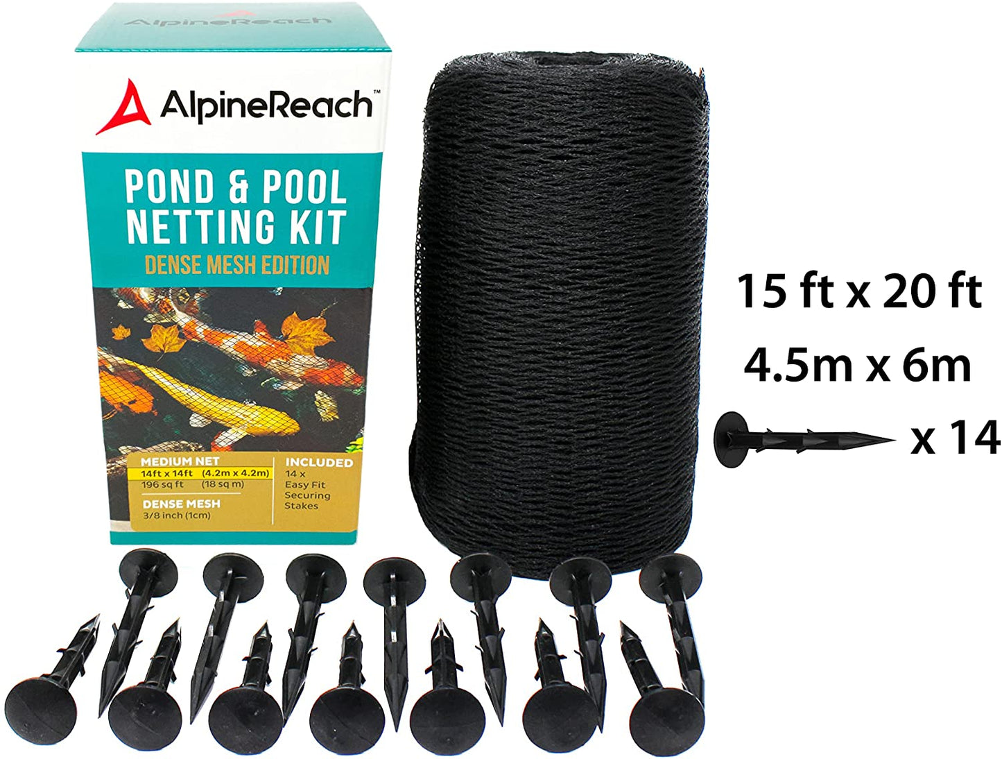 AlpineReach 15 x 20 Feet Koi Pond Netting Kit - AlpineReach