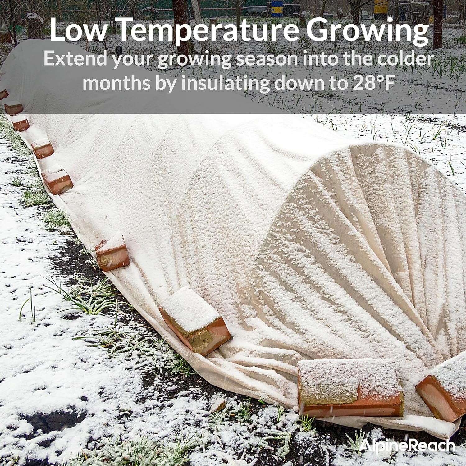AlpineReach Plant Frost Cover Protection Blanket 10ft x 30ft - AlpineReach